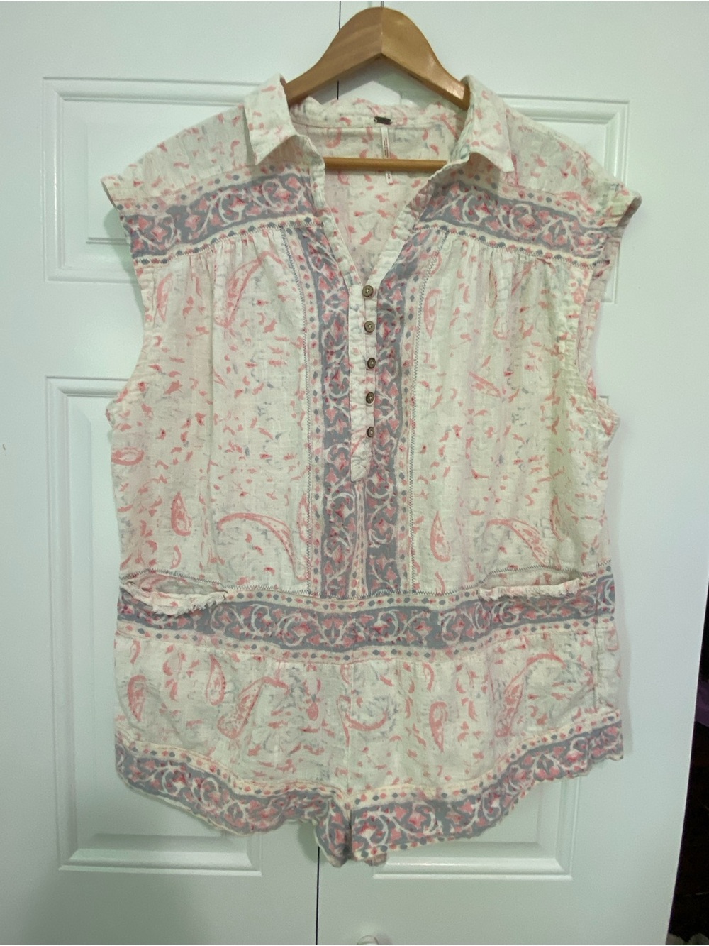 Free People Telly Floral Romper Size L - Picture 4 of 7